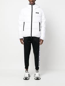 Dsquared2 logo-patch hooded down jacket - Wit