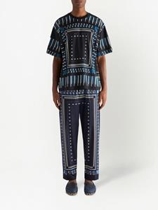 ETRO Broek met print - Blauw