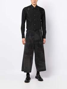 Yohji Yamamoto Cropped broek - Zwart