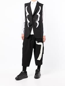Yohji Yamamoto Cropped pantalon - Zwart