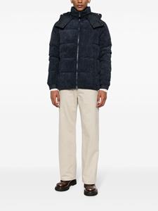 Save The Duck corduroy hooded padded jacket - Blauw