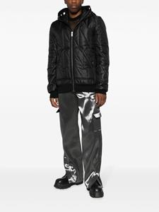 Rick Owens DRKSHDW Gimp quilted hooded jacket - Zwart