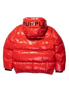 Purple Brand Donsjack met logoprint - Rood