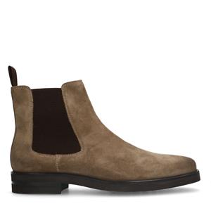 Manfield Taupe suède chelsea boots
