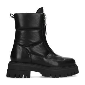 Sacha Zwarte puffer biker boots - zwart