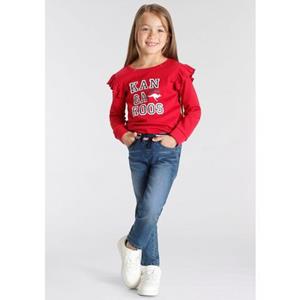 KangaROOS Sweatshirt Kleine Mädchen mit Glitter und Rüschen an den Ärmeln