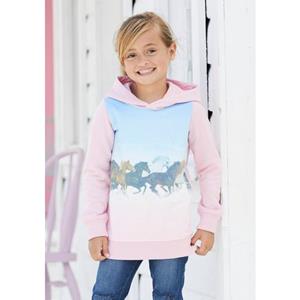 KIDSWORLD Longsweatshirt für kleine Mädchen mit Pferdedruck
