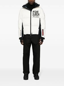 Moncler Grenoble logo-print hooded puffer jacket - Wit