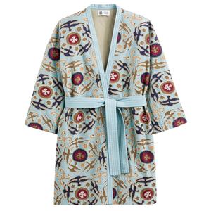 LOUISE MISHA X LA REDOUTE Kimonovest in fluweel, geborduurd