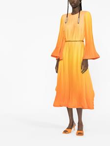 Rowen Rose Geplooide jurk - Oranje