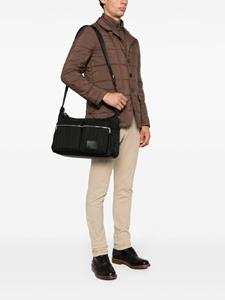 Paul Smith logo-patch zipped shoulder bag - Zwart