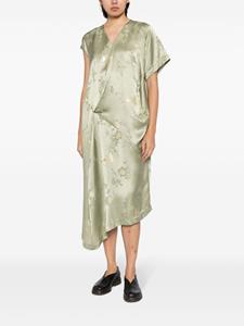 Uma Wang x OneFifteen asymmetrische jurk - Groen