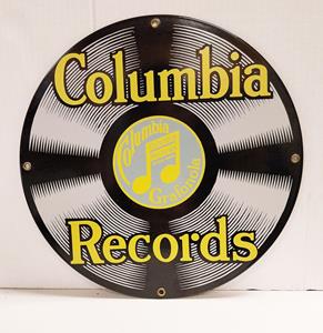 Fiftiesstore Columbia Records Ande Rooney 1990's Emaille Bord - Ø28,5cm