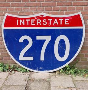 Fiftiesstore Interstate 270 XL Amerikaans Verkeersbord - Origineel 114 x 92 cm