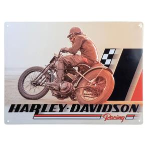 Fiftiesstore Harley-Davidson Beach Racer Tinnen Bord- 40 x 30cm