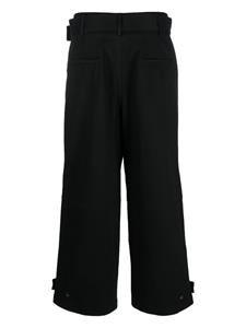 Manuel Ritz stretch-cotton cargo cropped trousers - Zwart