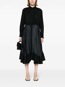 Sacai Gelaagde jurk - Zwart