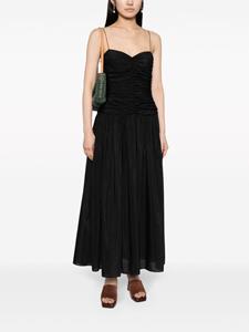 Matteau drop-waist gathered dress - Zwart
