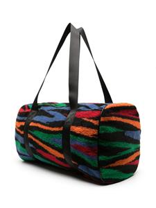 Missoni Kids zebra-pattern fleece-texture changing bag - Zwart