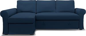 Bemz IKEA - Hoes voor slaapbank Backabro met chaise longue, Deep Navy Blue, Katoen
