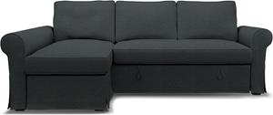 Bemz IKEA - Hoes voor slaapbank Backabro met chaise longue, Stone, WOL