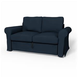 Bemz IKEA - Hoes voor 2-zitsslaapbank Backabro, Navy Blue, Katoen
