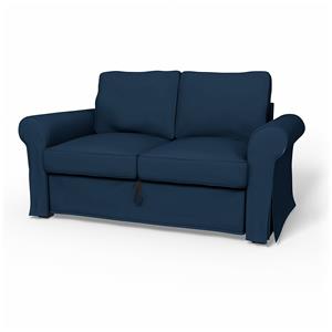 Bemz IKEA - Hoes voor 2-zitsslaapbank Backabro, Deep Navy Blue, Katoen