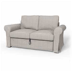Bemz IKEA - Hoes voor 2-zitsslaapbank Backabro, Silver Grey, Katoen