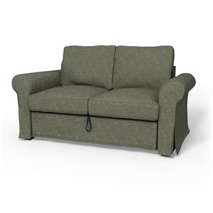 Bemz IKEA - Hoes voor 2-zitsslaapbank Backabro, Green Grey, Fluweel