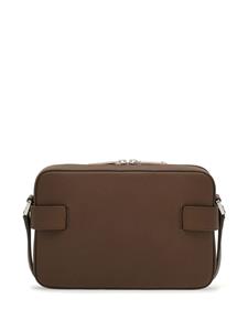 Ferragamo Gancini-buckle leather shoulder bag - Beige