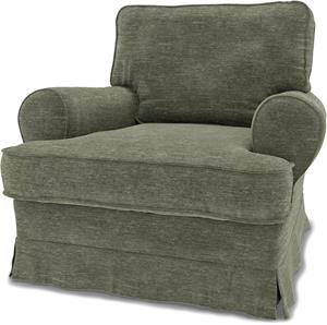 Bemz IKEA - Hoes voor fauteuil Barkaby (standaard model), Green Grey, Fluweel