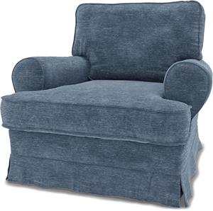 Bemz IKEA - Hoes voor fauteuil Barkaby (standaard model), Mineral Blue, Fluweel