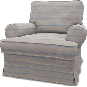 Bemz IKEA - Hoes voor fauteuil Barkaby (klein model), Blue Stripe, Katoen