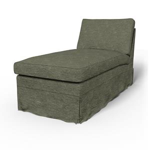 Bemz IKEA - Hoes voor chaise longue Ektorp, Green Grey, Fluweel