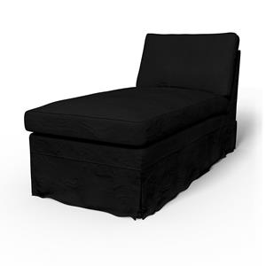 Bemz IKEA - Hoes voor chaise longue Ektorp, Black, Fluweel