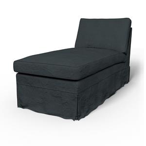Bemz IKEA - Hoes voor chaise longue Ektorp, Graphite Grey, Linnen