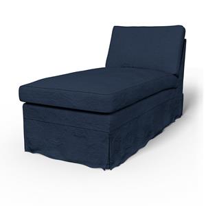 Bemz IKEA - Hoes voor chaise longue Ektorp, Navy Blue, Linnen