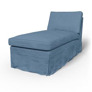 Bemz IKEA - Hoes voor chaise longue Ektorp, Vintage Blue, Linnen