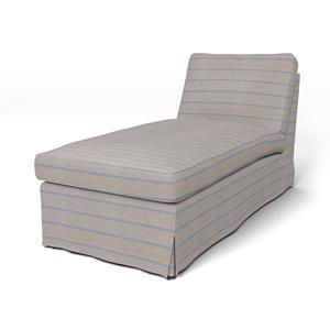 Bemz IKEA - Hoes voor chaise longue Ektorp, Blue Stripe, Katoen