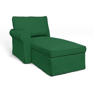 Bemz IKEA - Hoes voor chaise longue Ektorp met armleuning links, Abundant Green, Fluweel