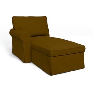 Bemz IKEA - Hoes voor chaise longue Ektorp met armleuning links, Turmeric, Fluweel