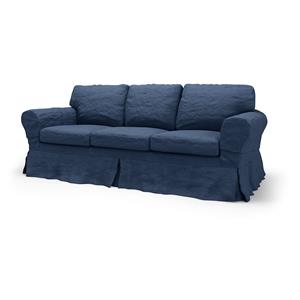 Bemz IKEA - Hoes voor 3-zitsslaapbank Ektorp, Navy Blue, Linnen