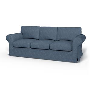 Bemz IKEA - Hoes voor 3-zitsslaapbank Ektorp, Mineral Blue, Fluweel