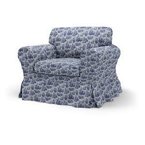 Bemz IKEA - Hoes voor fauteuil Ektorp, Dark Blue, BOUCLÉ EN TEXTUUR