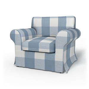 Bemz IKEA - Hoes voor fauteuil Ektorp, Sky Blue, Linnen