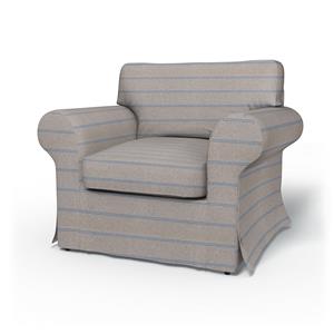 Bemz IKEA - Hoes voor fauteuil Ektorp, Blue Stripe, Katoen