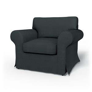 Bemz IKEA - Hoes voor fauteuil Ektorp, Graphite Grey, Linnen