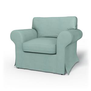 Bemz IKEA - Hoes voor fauteuil Ektorp, Mineral Blue, Linnen