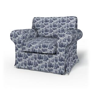 Bemz IKEA - Hoes voor fauteuil Ektorp, Dark Blue, BOUCLÉ EN TEXTUUR