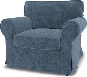 Bemz IKEA - Hoes voor fauteuil Ektorp, Mineral Blue, Fluweel